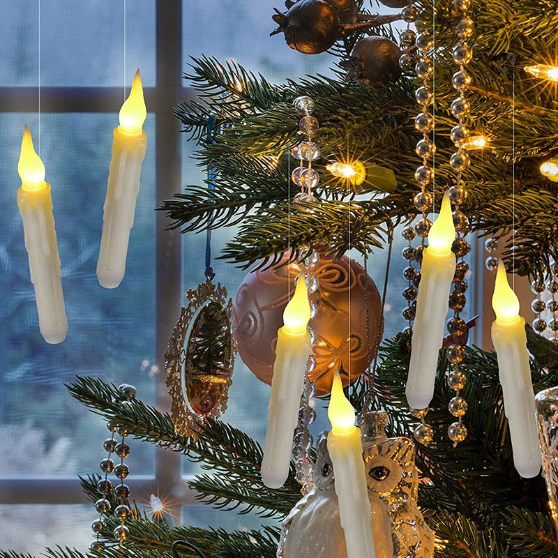 Floating LED Candles With Magic Wand