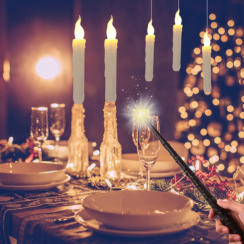 Floating LED Candles With Magic Wand