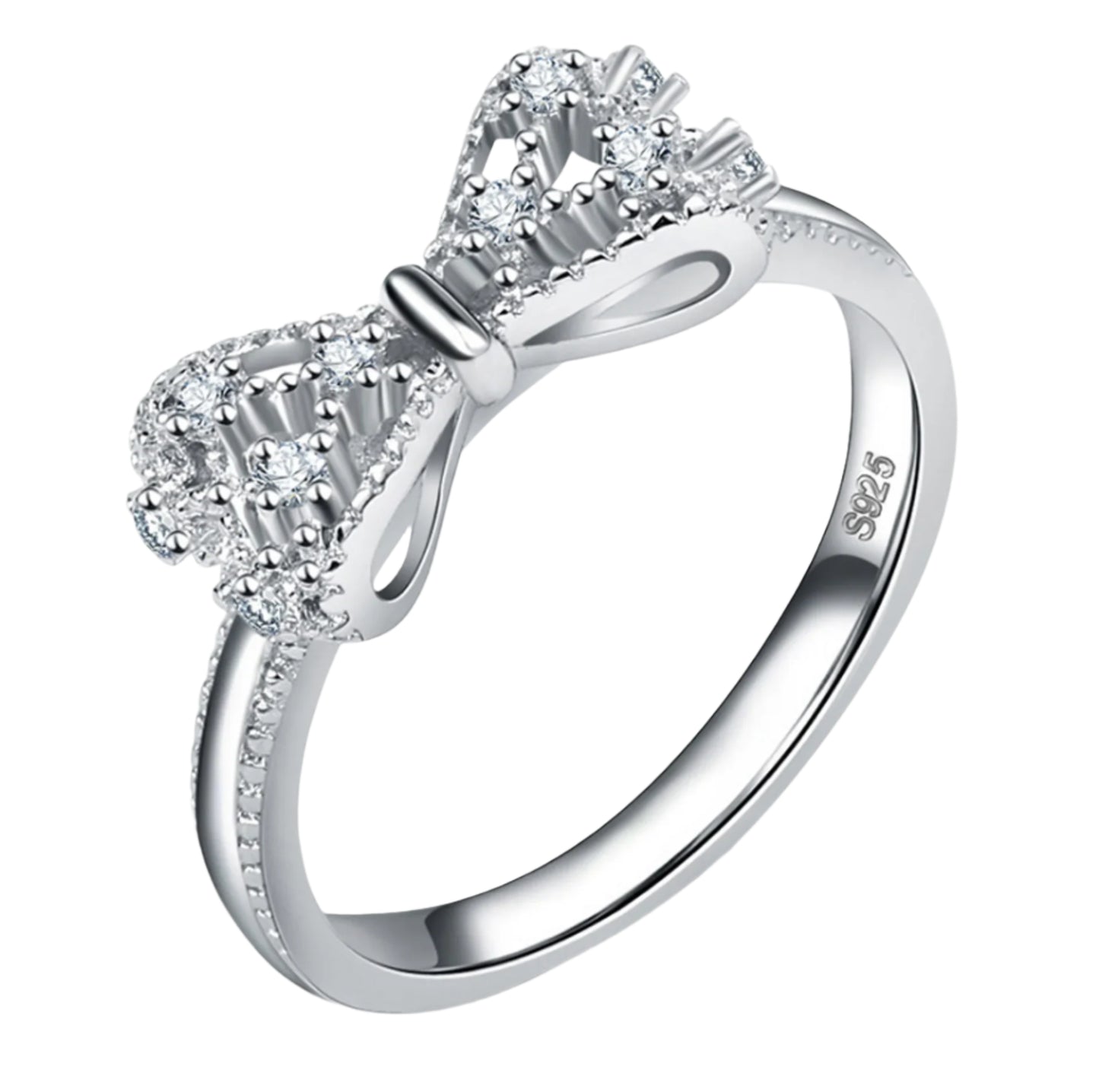 Silver Bowknot Ring