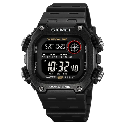 SKMEI 2126 Digital Countdown Sports Watches for Men LED Display Waterproof Stopwatch Mens Wristwatch Alarm Clock montre homme