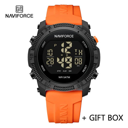 NAVIFORCE NF7104 Digital Watch Men Military Sport Chronograph Wristwatch Stopwatch Waterproof Original Male Electronic  Gift