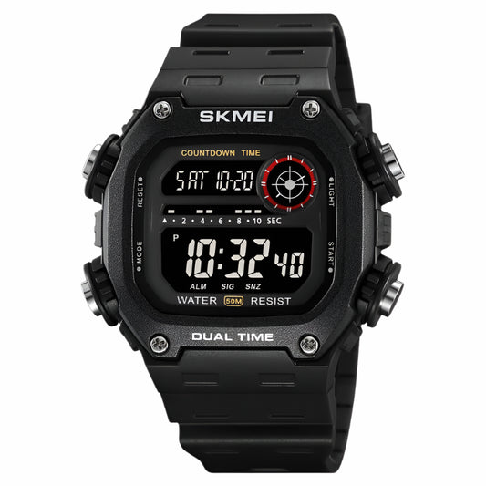 SKMEI 2126 Digital Countdown Sports Watches for Men LED Display Waterproof Stopwatch Mens Wristwatch Alarm Clock montre homme