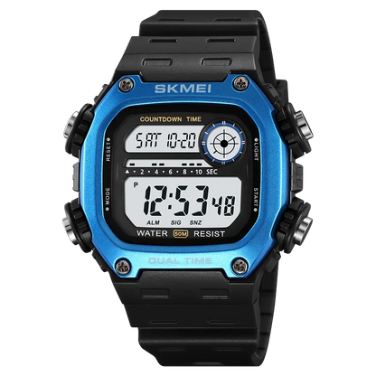 SKMEI 2126 Digital Countdown Sports Watches for Men LED Display Waterproof Stopwatch Mens Wristwatch Alarm Clock montre homme