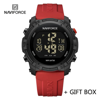 NAVIFORCE NF7104 Digital Watch Men Military Sport Chronograph Wristwatch Stopwatch Waterproof Original Male Electronic  Gift