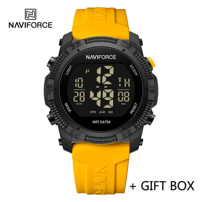 NAVIFORCE NF7104 Digital Watch Men Military Sport Chronograph Wristwatch Stopwatch Waterproof Original Male Electronic  Gift