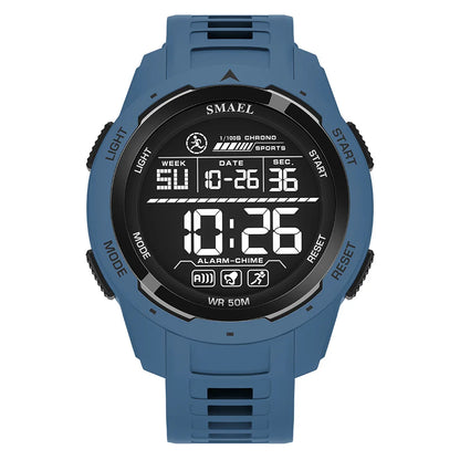 SMAEL Digital Watches Sports LED Wristwatches Men's  50m Waterproof Sport Watch Digital Light Stopwatch 8105  Military Watch Men