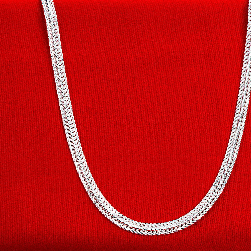 Snake Chain Silver Necklace