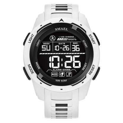 SMAEL Digital Watches Sports LED Wristwatches Men's  50m Waterproof Sport Watch Digital Light Stopwatch 8105  Military Watch Men