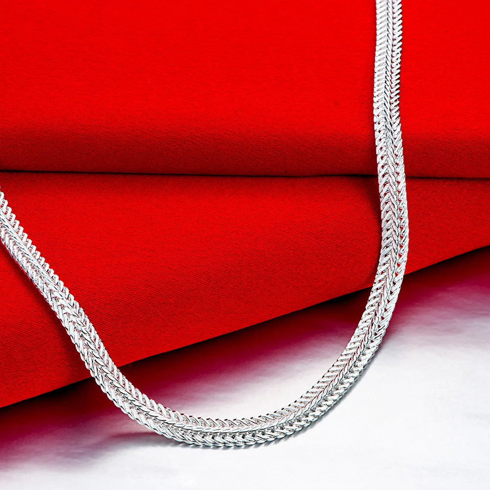 Snake Chain Silver Necklace