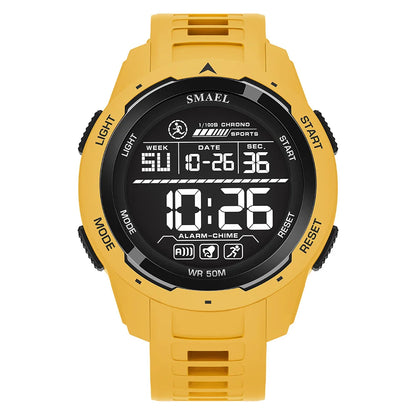 SMAEL Digital Watches Sports LED Wristwatches Men's  50m Waterproof Sport Watch Digital Light Stopwatch 8105  Military Watch Men