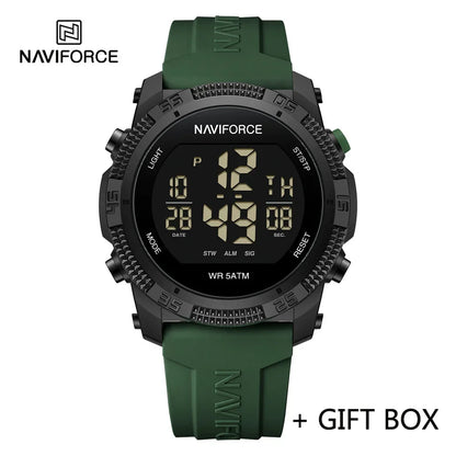 NAVIFORCE NF7104 Digital Watch Men Military Sport Chronograph Wristwatch Stopwatch Waterproof Original Male Electronic  Gift
