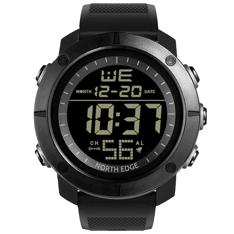 NORTH EDGE Mens Digital Watches Army Military World Time Alarm Sport Stopwatch For Male Waterproof 50M Wristwatch 2022 Relogios