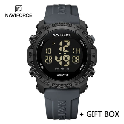 NAVIFORCE NF7104 Digital Watch Men Military Sport Chronograph Wristwatch Stopwatch Waterproof Original Male Electronic  Gift