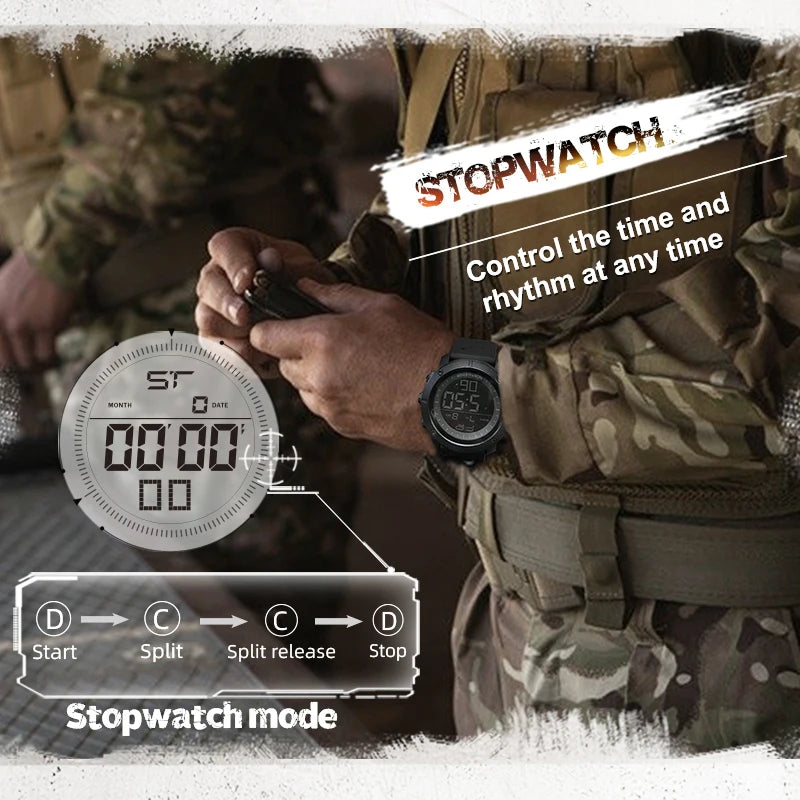 NORTH EDGE Mens Digital Watches Army Military World Time Alarm Sport Stopwatch For Male Waterproof 50M Wristwatch 2022 Relogios
