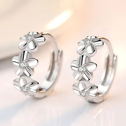 Silver Flower Earrings