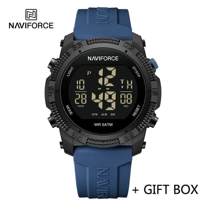 NAVIFORCE NF7104 Digital Watch Men Military Sport Chronograph Wristwatch Stopwatch Waterproof Original Male Electronic  Gift