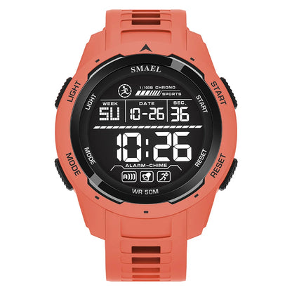 SMAEL Digital Watches Sports LED Wristwatches Men's  50m Waterproof Sport Watch Digital Light Stopwatch 8105  Military Watch Men